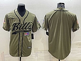 Men's Buffalo Bills Blank Olive Salute to Service Cool Base Stitched Baseball Jersey,baseball caps,new era cap wholesale,wholesale hats